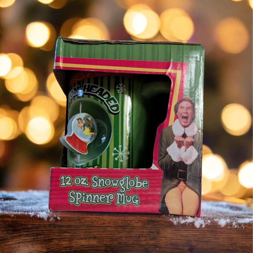Elf Movie 12 oz Snowglobe Spinner Mug – New in Box